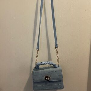Blue Chambray Shoulder Bag